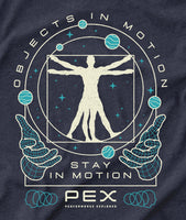 Dark Blue Objects in Motion Tee